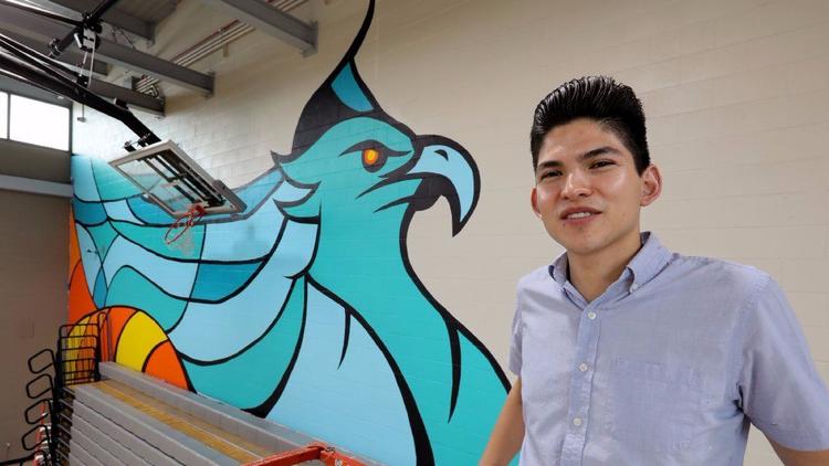 Firebird mural kindles school spirit for Del Lago Academy