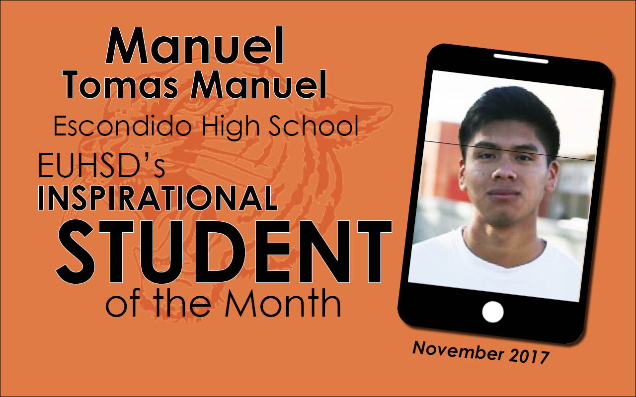 EUHSD’s Inspirational Student of the Month: Manuel Tomas Manuel