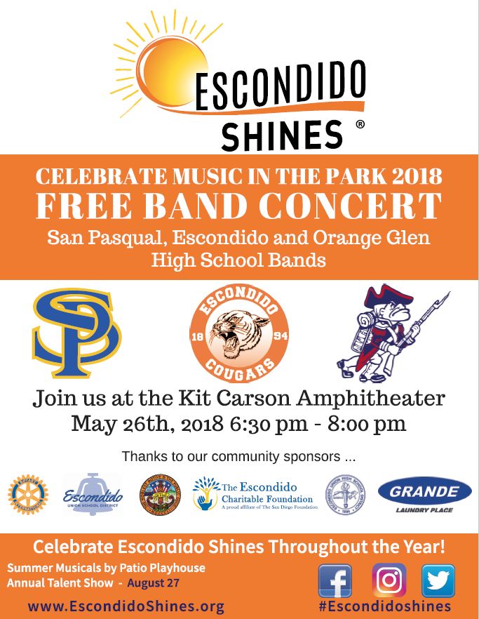 Free Band Concert presented by Escondido Shines